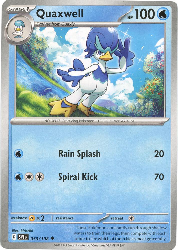 Quaxwell 053/198 Reverse Holofoil — Scarlet & Violet Pokémon card