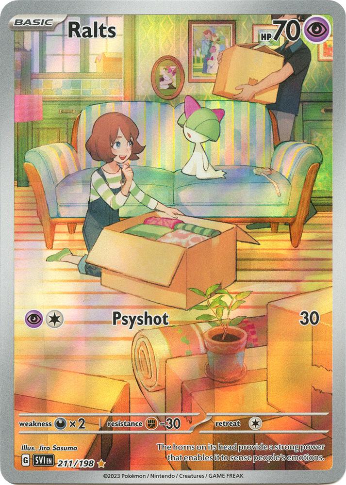 Ralts 211/198 Holofoil — Scarlet & Violet Pokémon card