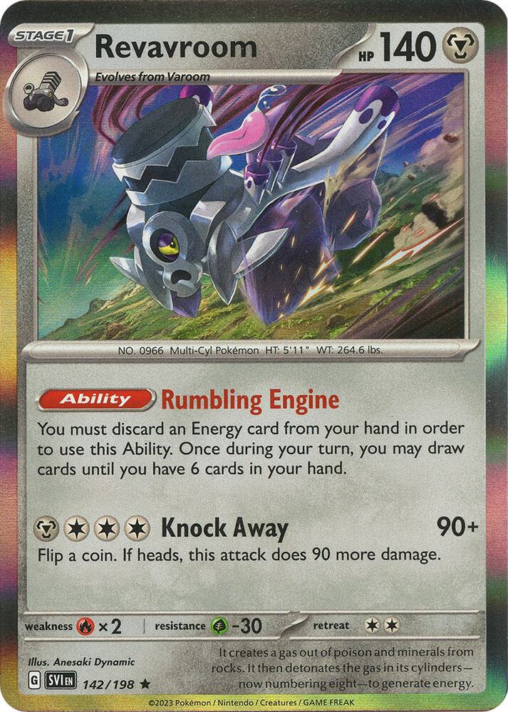 Revavroom 142/198 Holofoil — Scarlet & Violet Pokémon card