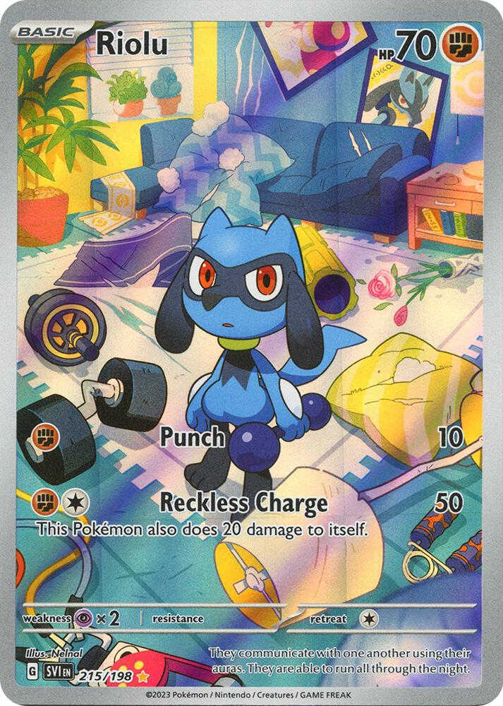 Riolu 215/198 Holofoil — Scarlet & Violet Pokémon card