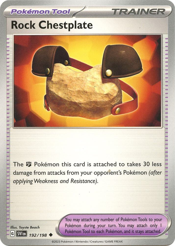 Rock Chestplate 192/198 Reverse Holofoil — Scarlet & Violet Pokémon card