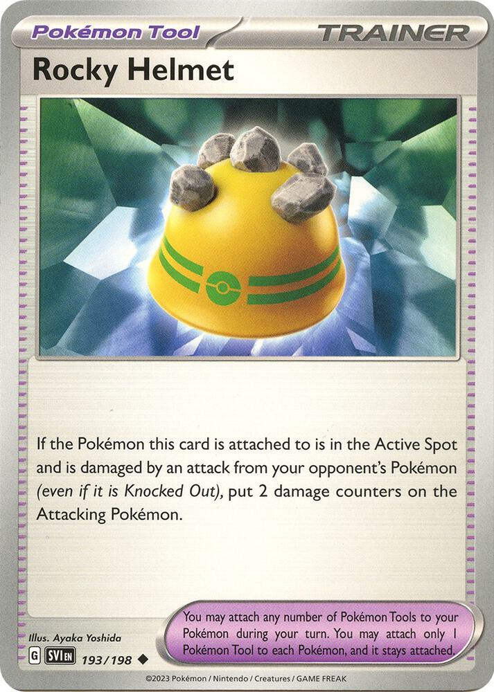 Rocky Helmet 193/198 Reverse Holofoil — Scarlet & Violet Pokémon card