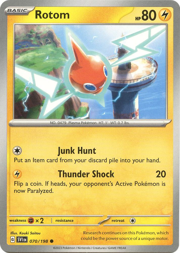 Rotom 070/198 Reverse Holofoil — Scarlet & Violet Pokémon card