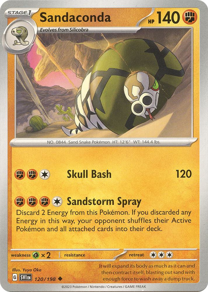 Sandaconda 120/198 Reverse Holofoil — Scarlet & Violet Pokémon card