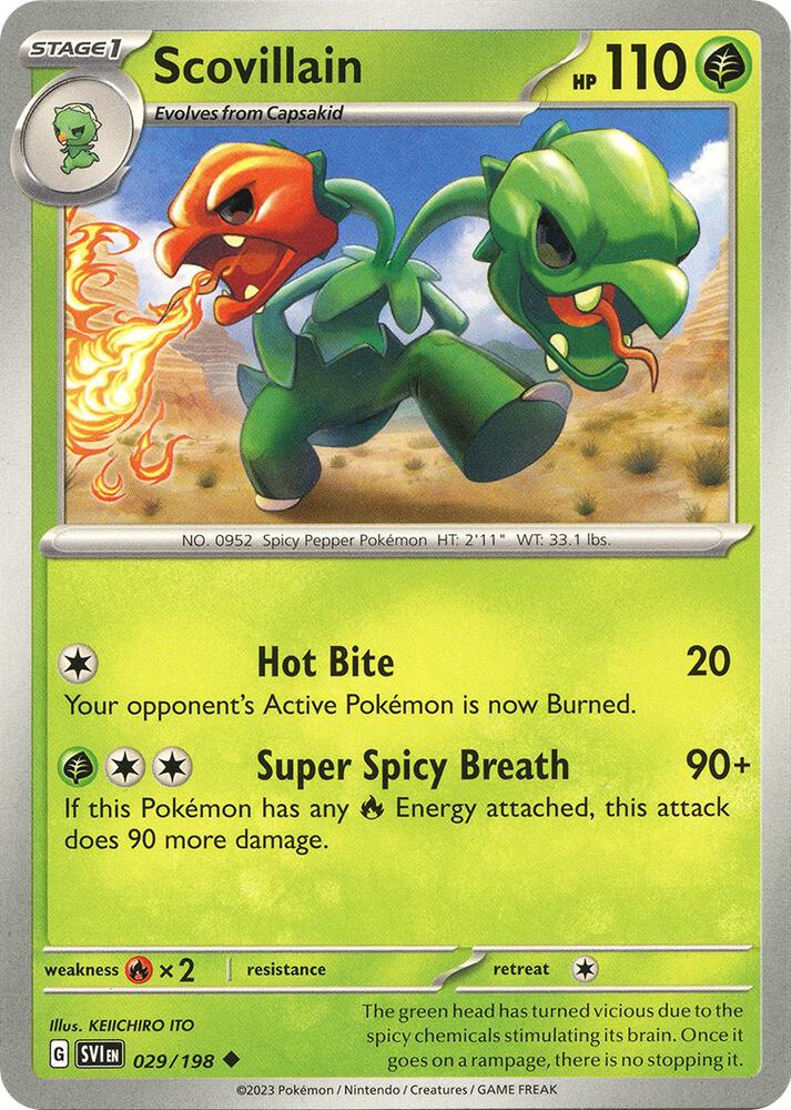 Scovillain 029/198 Reverse Holofoil — Scarlet & Violet Pokémon card