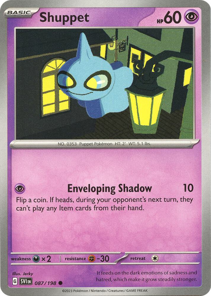 Shuppet 087/198 Reverse Holofoil — Scarlet & Violet Pokémon card