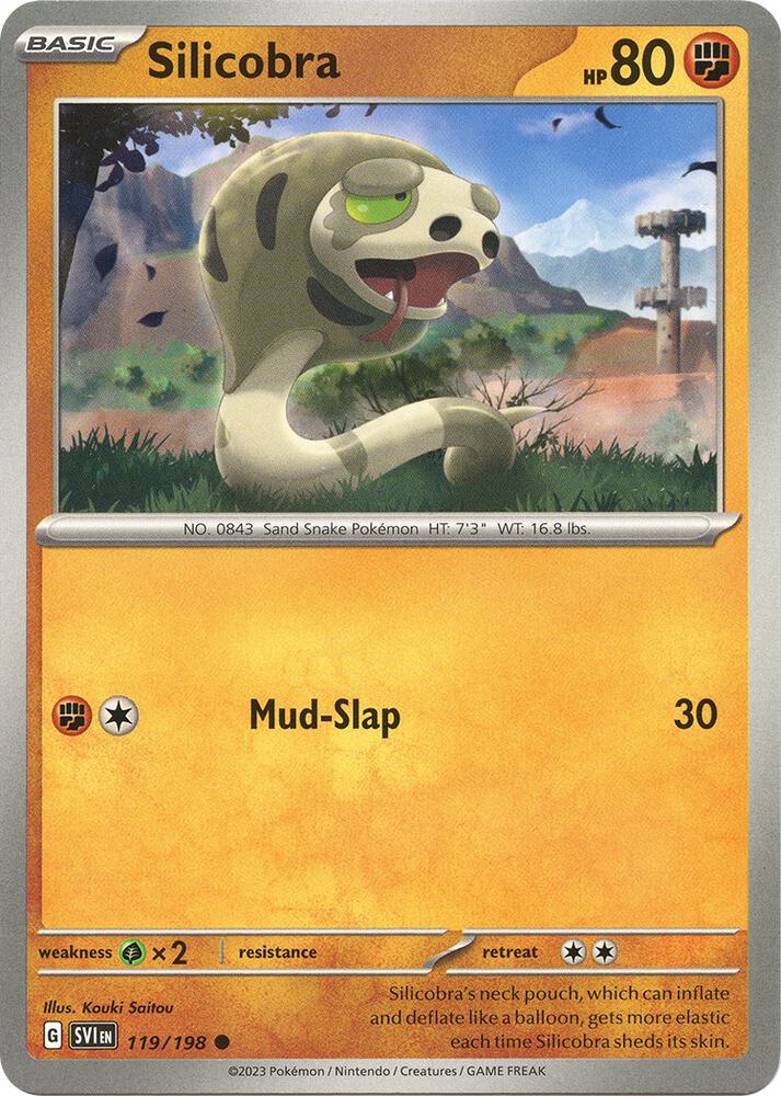 Silicobra 119/198 — Scarlet & Violet Pokémon card