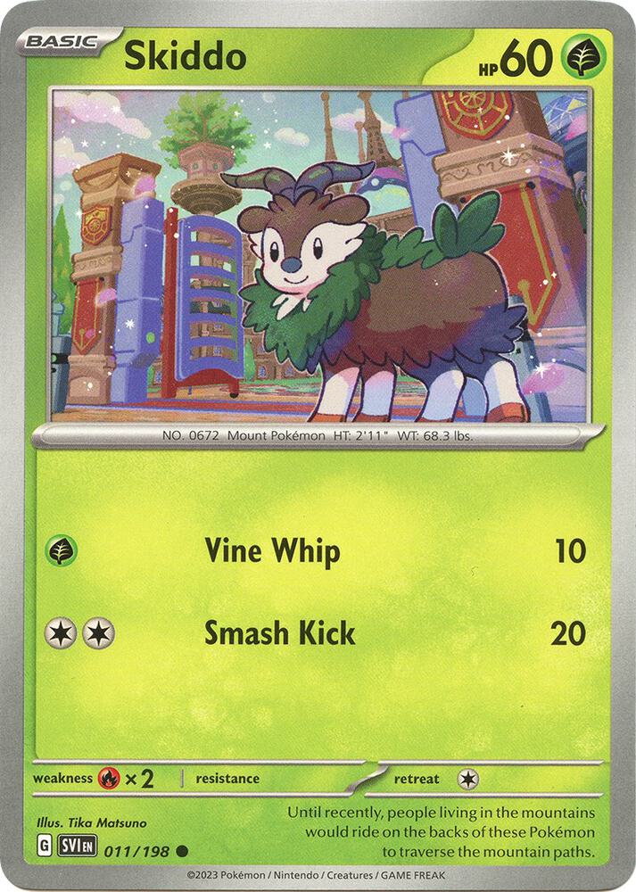 Skiddo 011/198 — Scarlet & Violet Pokémon card