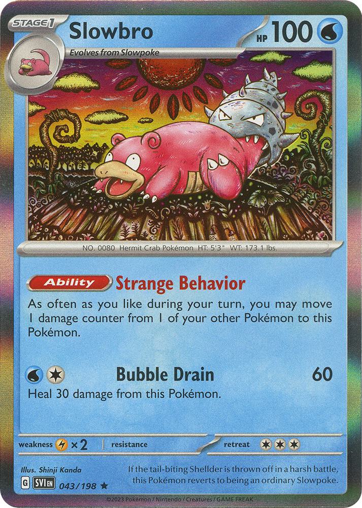 Slowbro 043/198 Reverse Holofoil — Scarlet & Violet Pokémon card