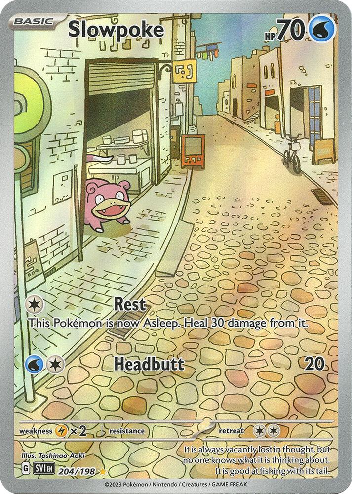 Slowpoke 204/198 Holofoil — Scarlet & Violet Pokémon card
