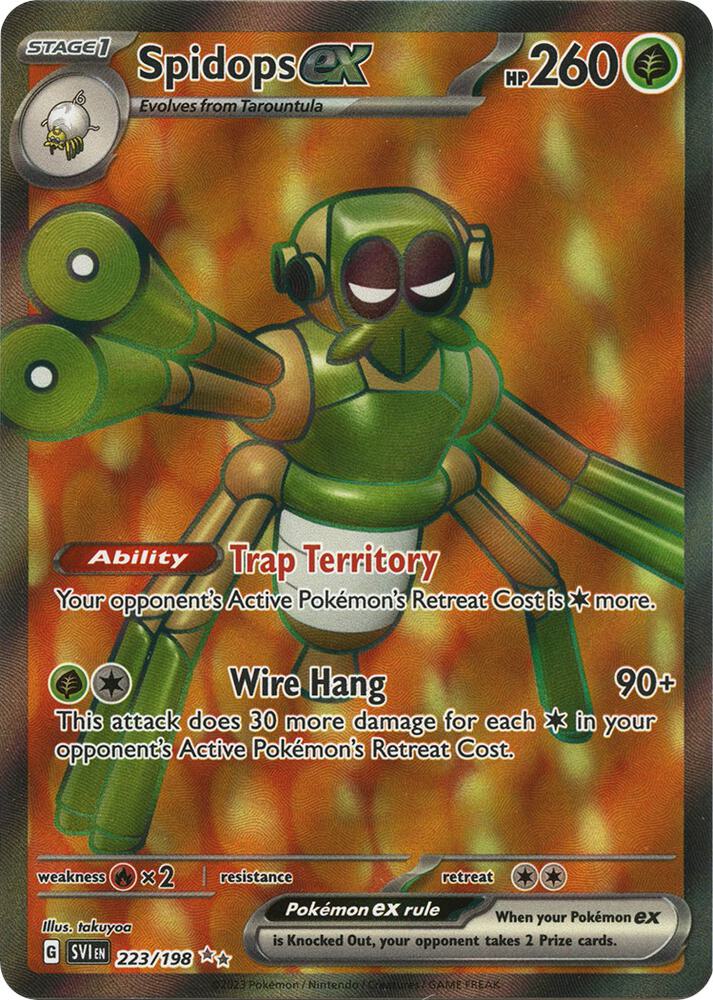 Spidops ex 223/198 Holofoil — Scarlet & Violet Pokémon card