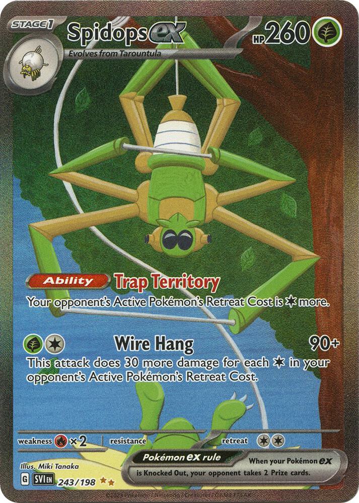 Spidops ex 243/198 Holofoil — Scarlet & Violet Pokémon card