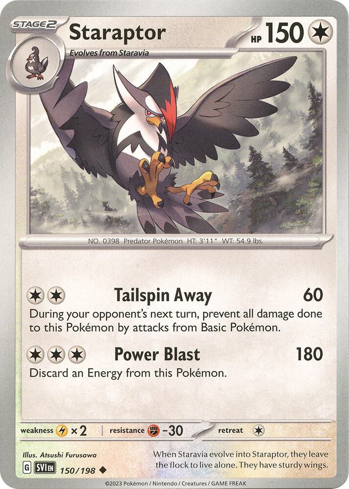 Pokemon - Scarlet & Violet - Staraptor - 150/198 - Reverse Holofoil