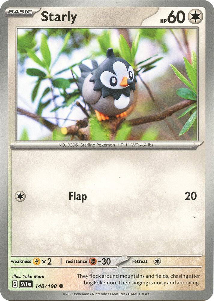 Starly 148/198 Reverse Holofoil — Scarlet & Violet Pokémon card