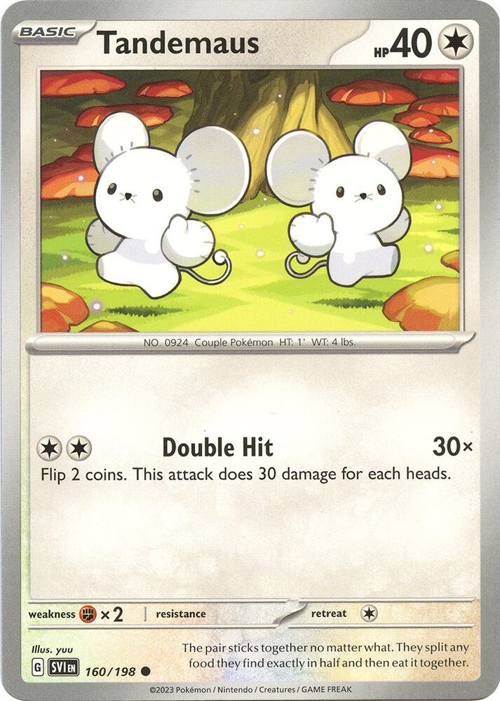 Tandemaus 160/198 Reverse Holofoil — Scarlet & Violet Pokémon card