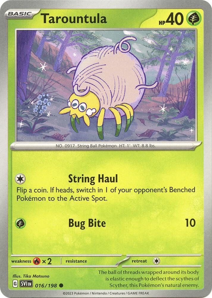 Tarountula 016/198 Reverse Holofoil — Scarlet & Violet Pokémon card