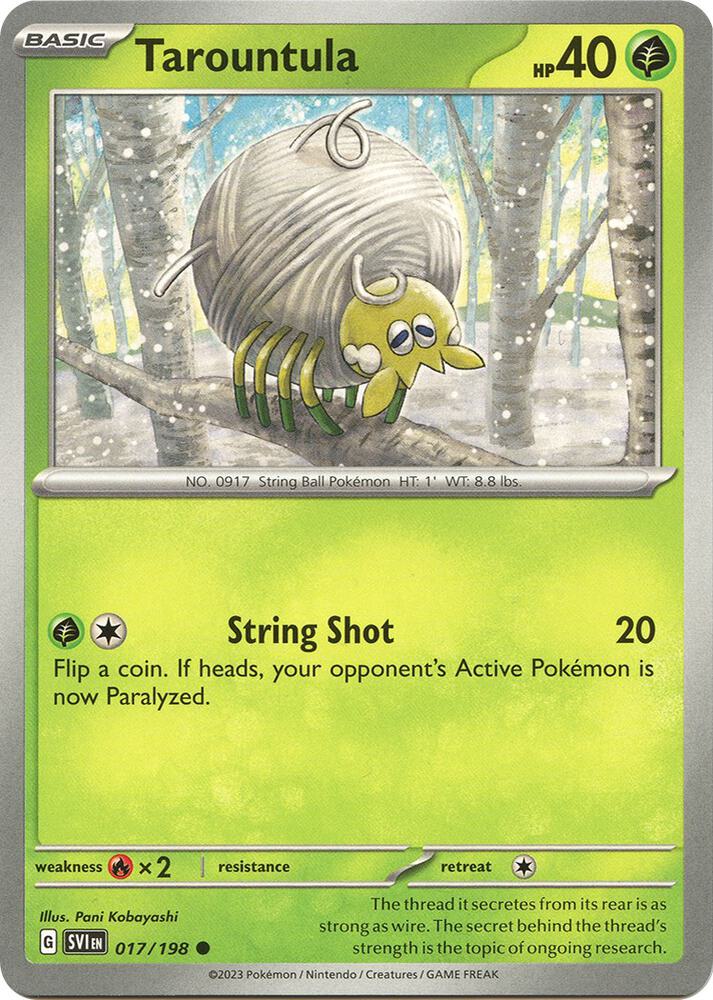 Tarountula 017/198 — Scarlet & Violet Pokémon card