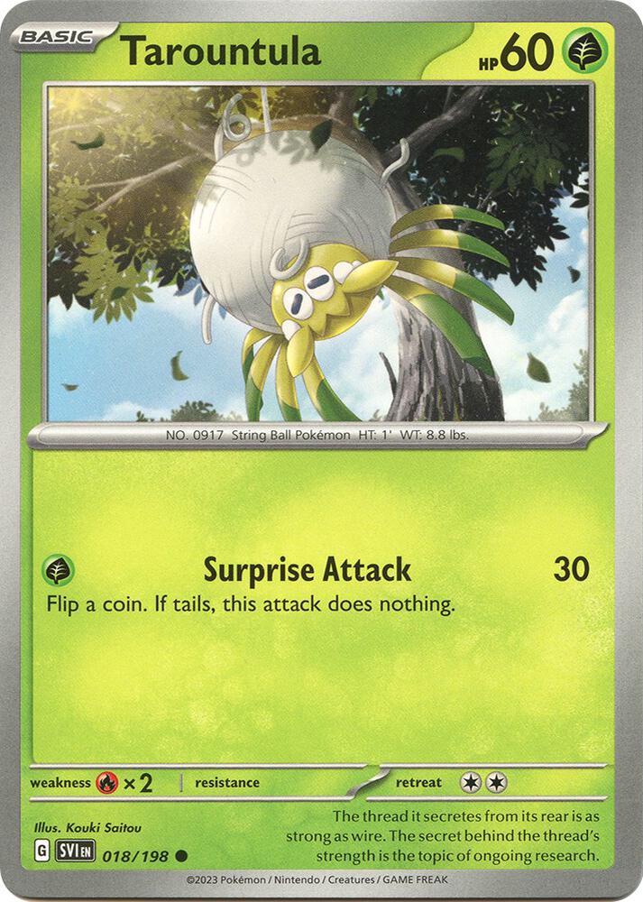 Tarountula 018/198 — Scarlet & Violet Pokémon card