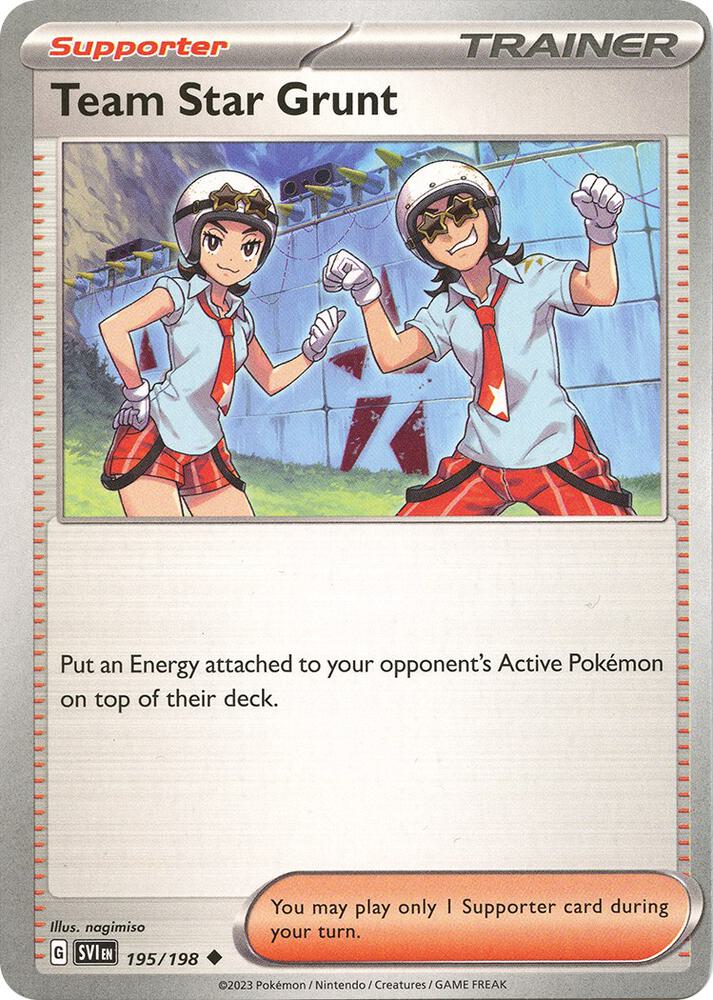 Team Star Grunt 195/198 Reverse Holofoil — Scarlet & Violet Pokémon card