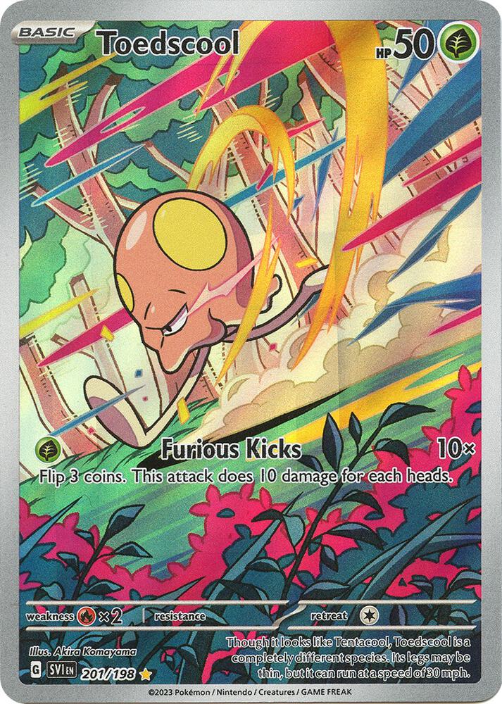 Toedscool 201/198 Holofoil — Scarlet & Violet Pokémon card