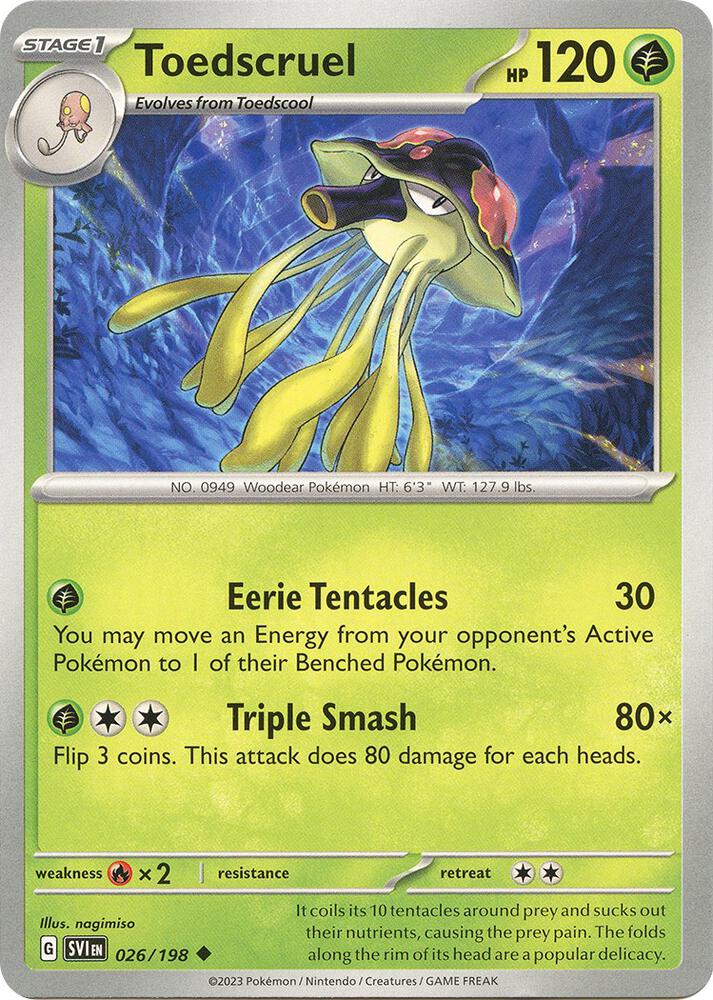 Pokemon - Scarlet & Violet - Toedscruel - 026/198 - Reverse Holofoil