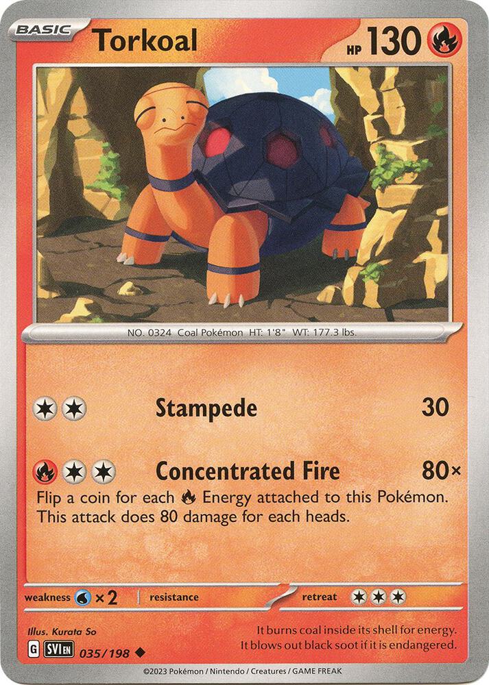 Torkoal 035/198 — Scarlet & Violet Pokémon card