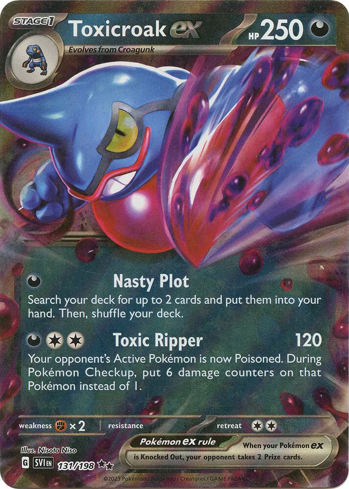 Toxicroak ex 131/198 Holofoil — Scarlet & Violet Pokémon card