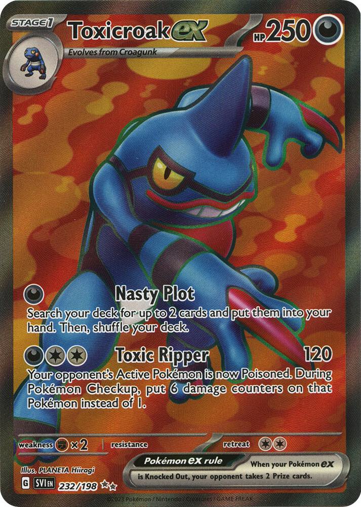 Toxicroak ex 232/198 Holofoil — Scarlet & Violet Pokémon card