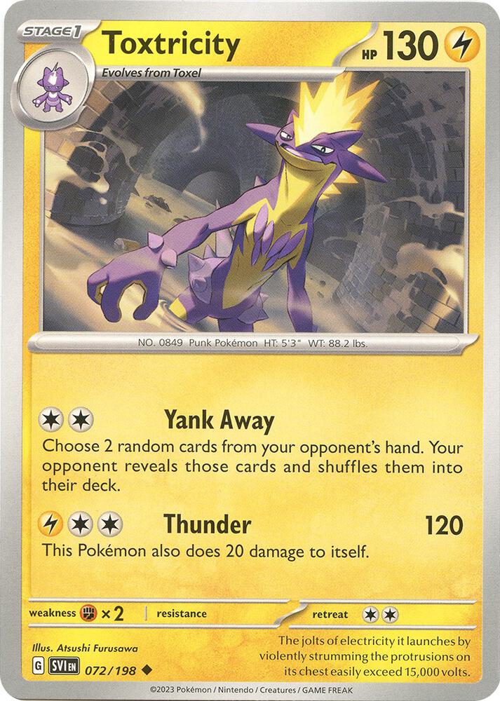 Toxtricity 072/198 — Scarlet & Violet Pokémon card