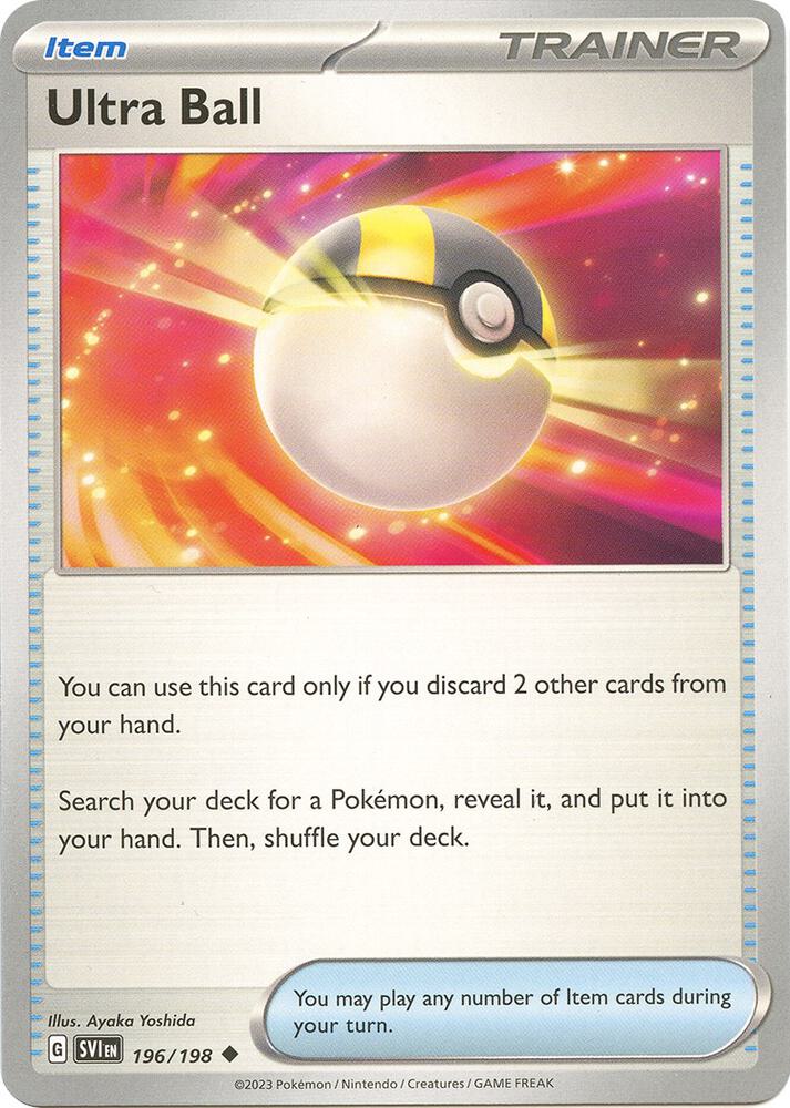 Ultra Ball 196/198 Reverse Holofoil — Scarlet & Violet Pokémon card