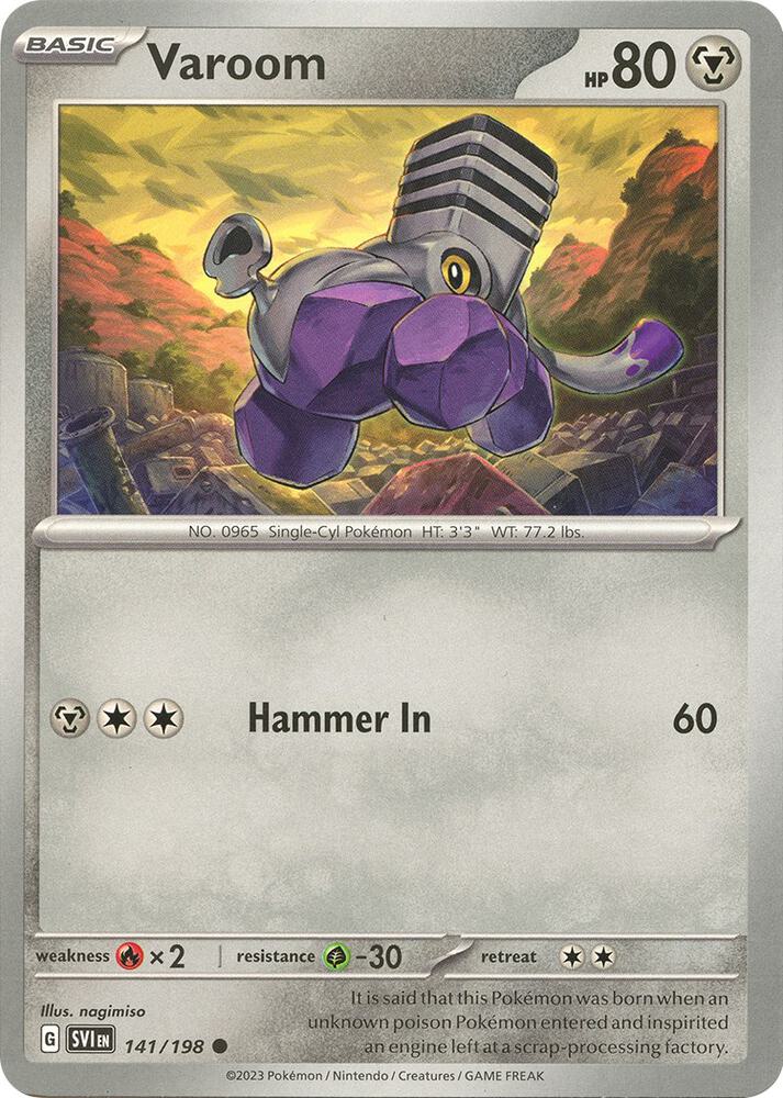 Varoom 141/198 Reverse Holofoil — Scarlet & Violet Pokémon card
