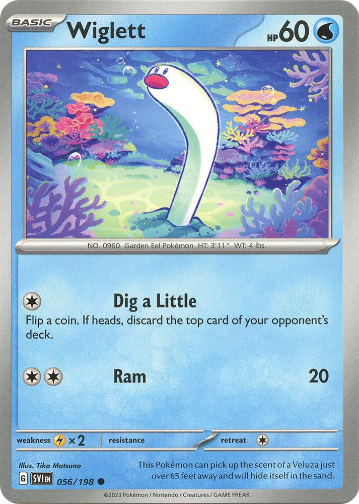 Wiglett 056/198 — Scarlet & Violet Pokémon card