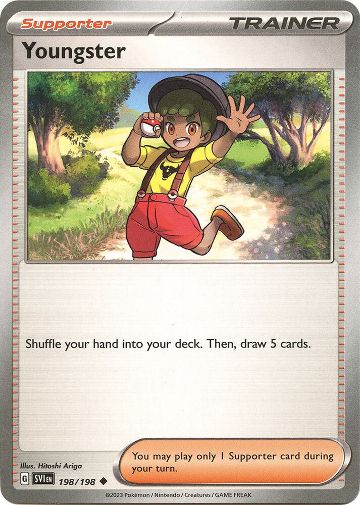 Youngster 198/198 Reverse Holofoil — Scarlet & Violet Pokémon card