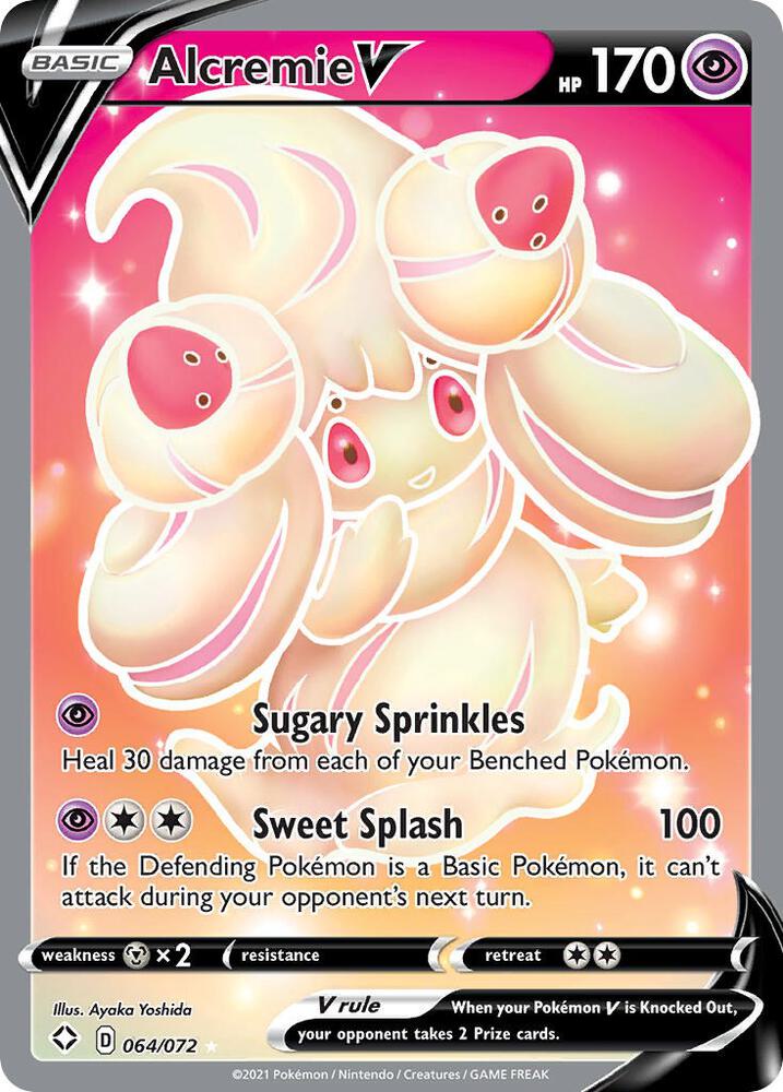 Pokemon - Sword & Shield - Shining Fates - Alcremie V - 064/072 - Holofoil