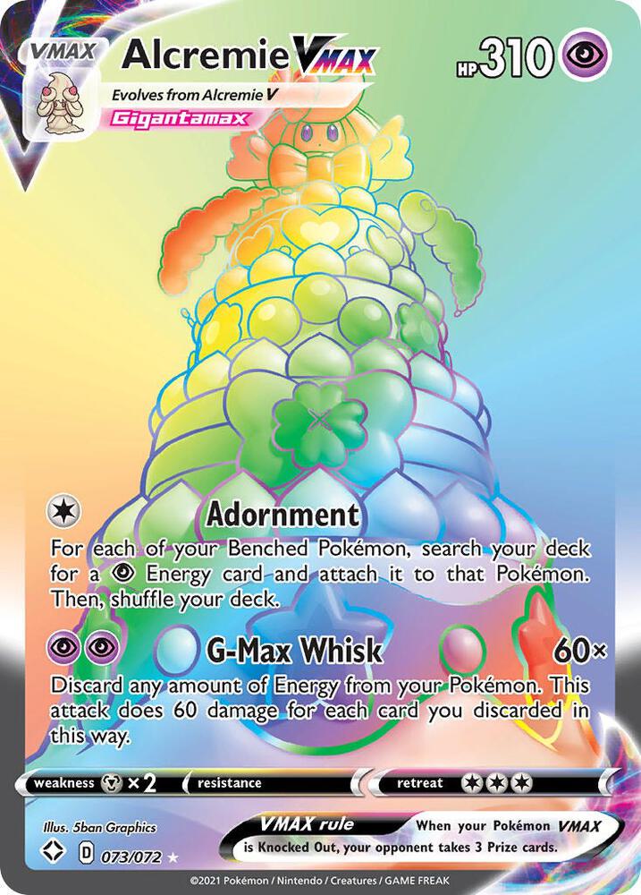 Pokemon - Sword & Shield - Shining Fates - Alcremie VMAX - 073/072 - Holofoil