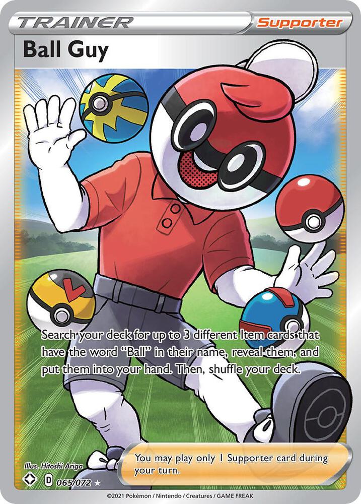 Ball Guy 065/072 Holofoil — Shining Fates Pokémon card