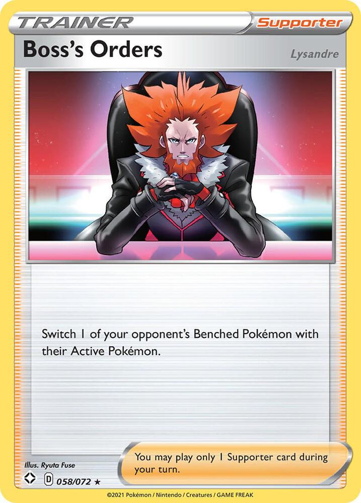 Pokemon - Sword & Shield - Shining Fates - Boss's Orders - 058/072 - Reverse Holofoil