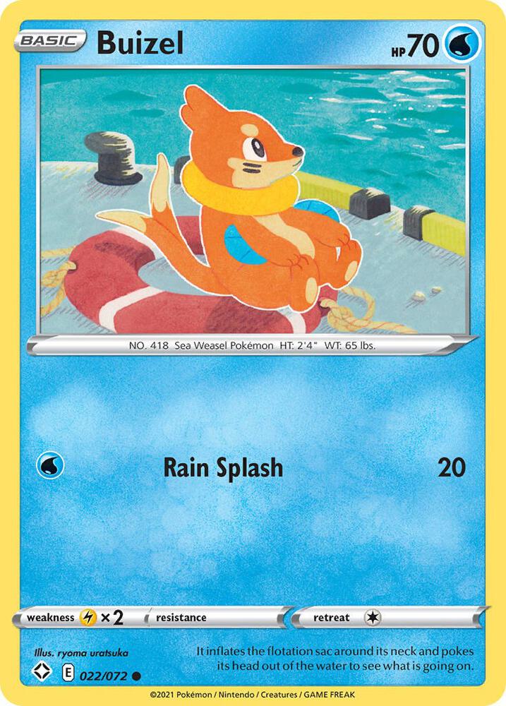 Pokemon - Sword & Shield - Shining Fates - Buizel - 022/072 - Reverse Holofoil