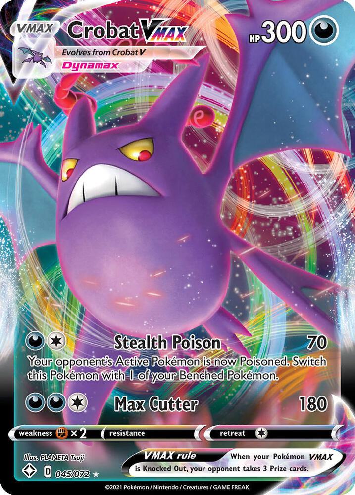 Crobat VMAX 045/072 Holofoil — Shining Fates Pokémon card