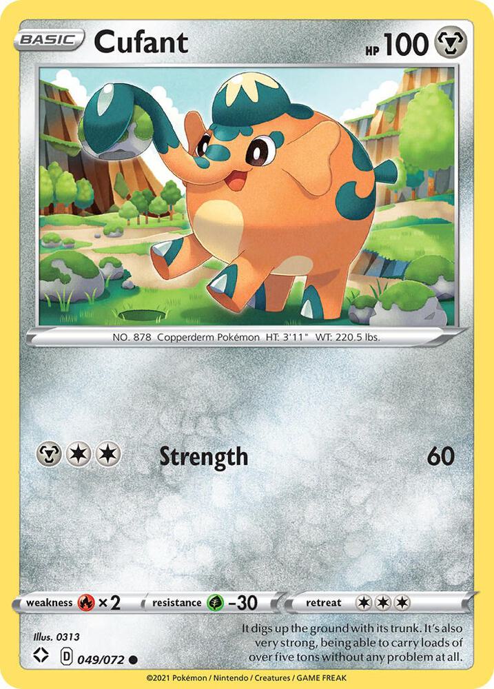 Cufant 049/072 Reverse Holofoil — Shining Fates Pokémon card