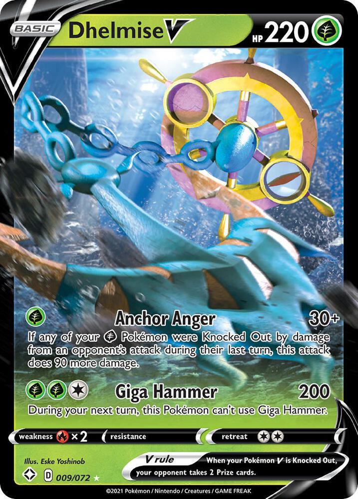 Dhelmise V 009/072 Holofoil — Shining Fates Pokémon card