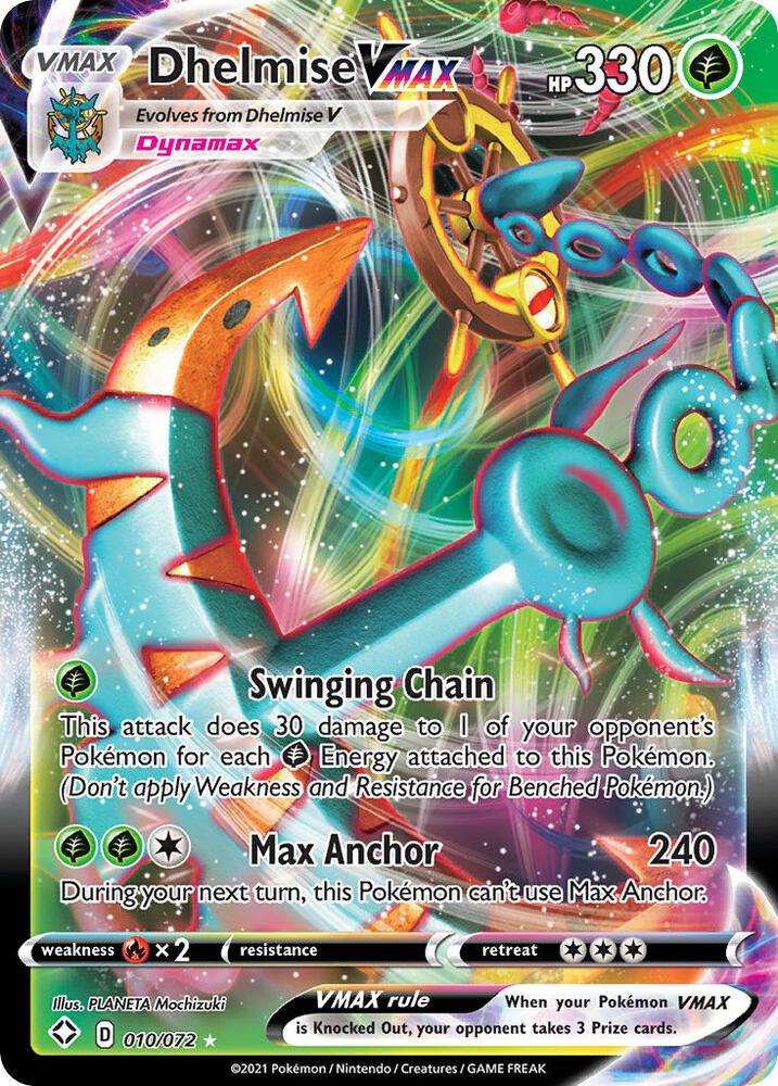 Dhelmise VMAX 010/072 Holofoil — Shining Fates Pokémon card