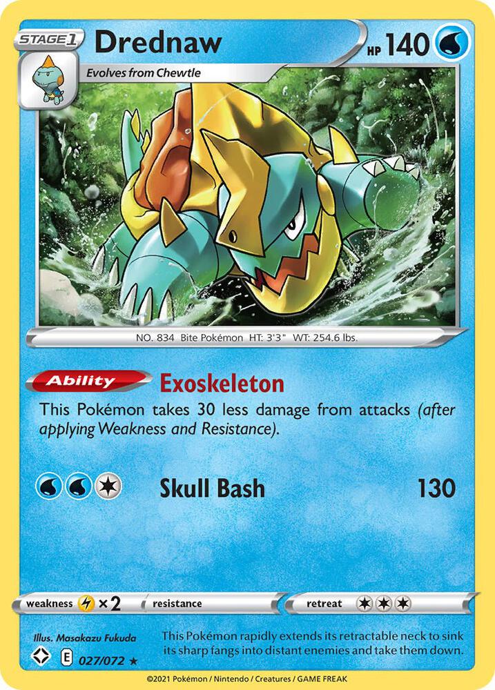 Drednaw 027/072 — Shining Fates Pokémon card