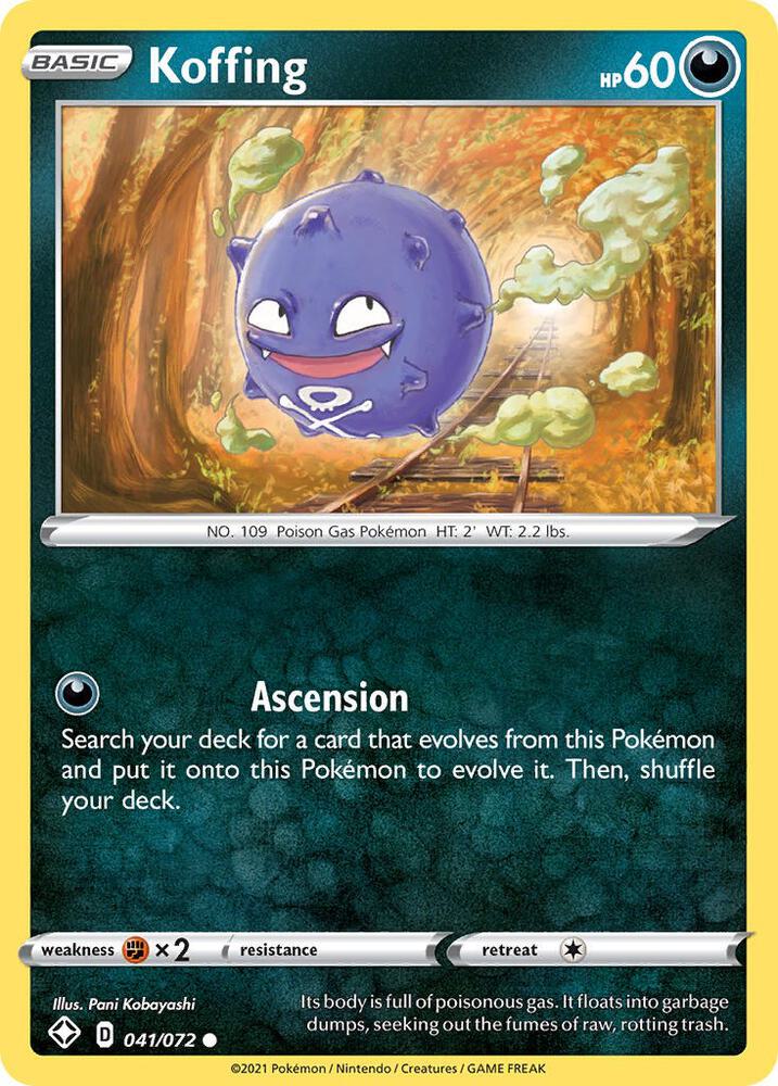 Pokemon - Sword & Shield - Shining Fates - Koffing - 041/072 - Reverse Holofoil