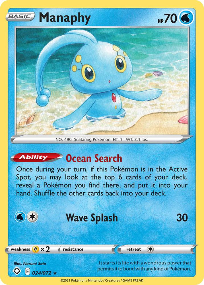 Manaphy 024/072 — Shining Fates Pokémon card