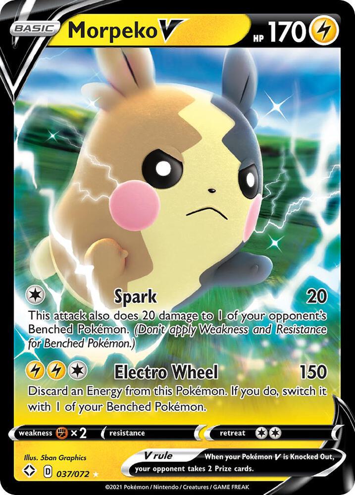 Pokemon - Sword & Shield - Shining Fates - Morpeko V - 037/072 - Holofoil