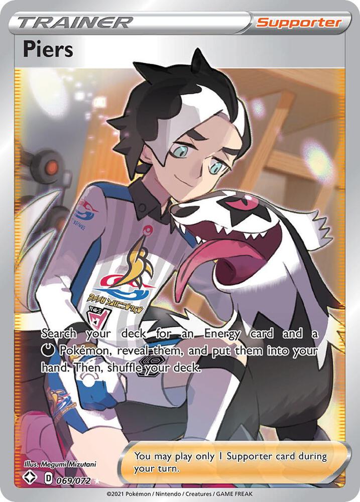 Piers 069/072 Holofoil — Shining Fates Pokémon card
