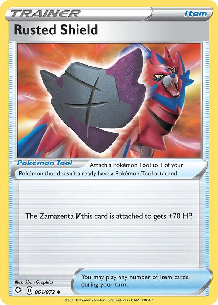 Rusted Shield 061/072 Reverse Holofoil — Shining Fates Pokémon card