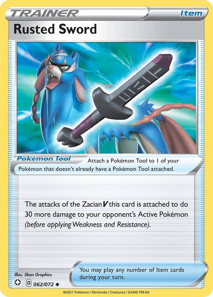 Rusted Sword 062/072 Reverse Holofoil — Shining Fates Pokémon card