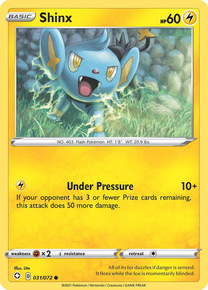 Shinx 031/072 Reverse Holofoil — Shining Fates Pokémon card